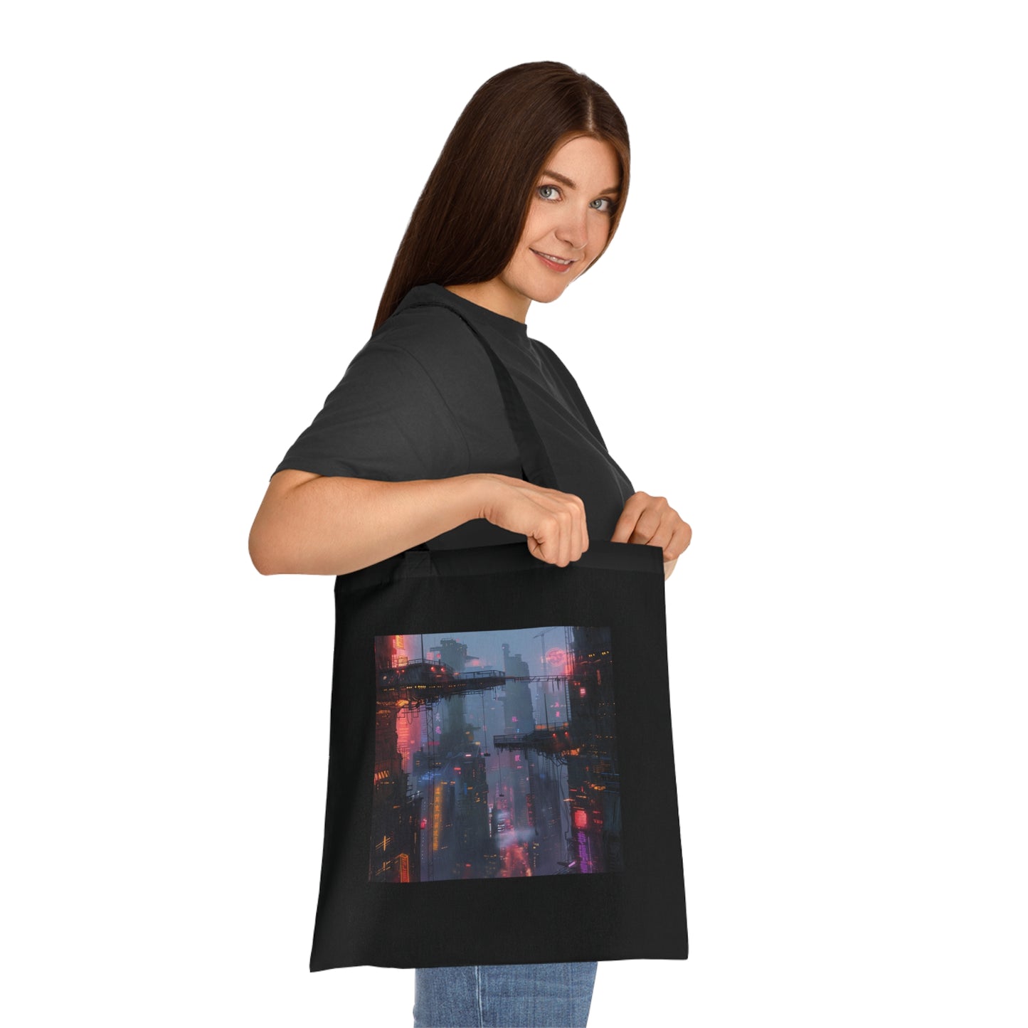 Neon City Lights Tote Bag | Tote Bag | Accessories, Bags, Cotton, DTG, Totes | Prints with Passion