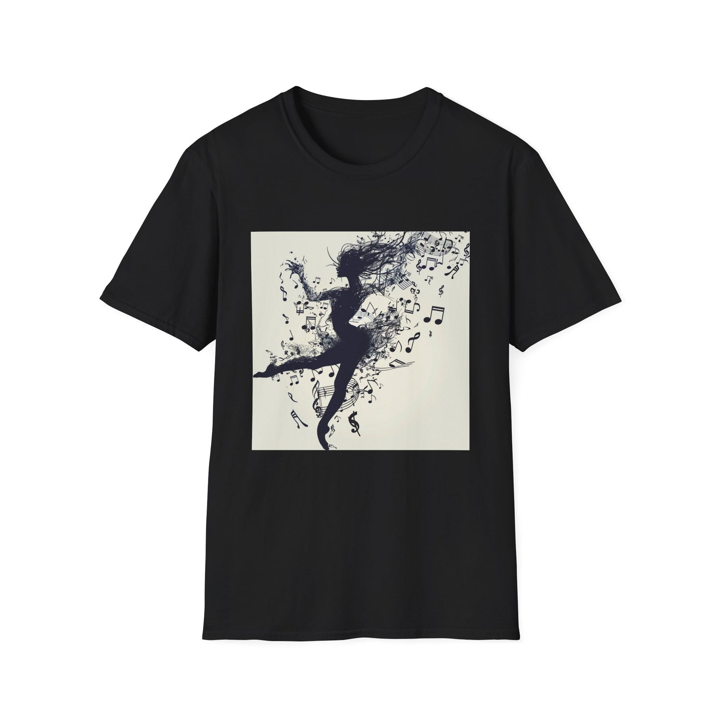 Dance of the Soul: A Silhouette of Grace and Rhythm | T-Shirt | DTG, Men's Clothing, Regular fit, T-Shirts, Unisex, Women's Clothing | Prints with Passion