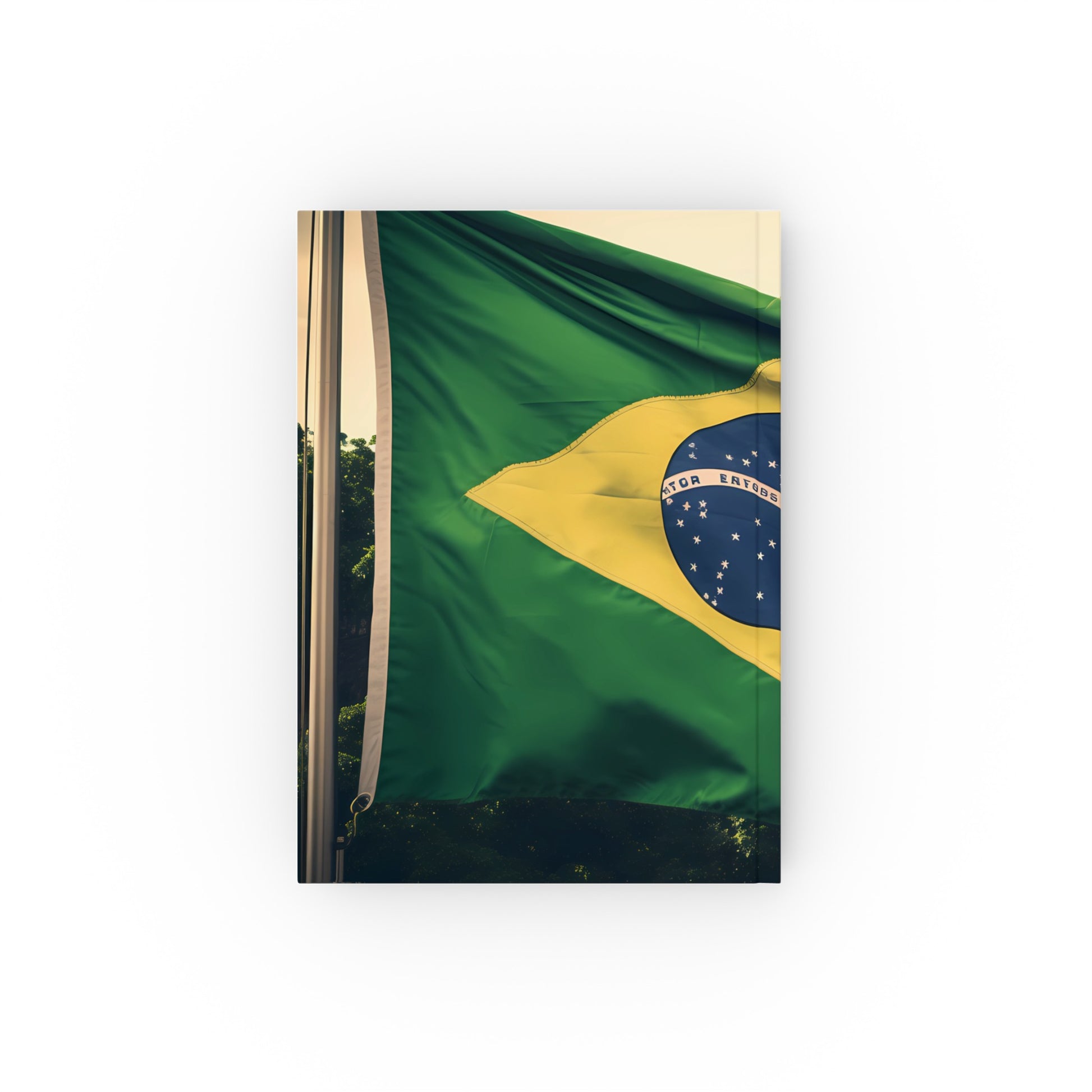 Colorful Brazilian Rhythms Journal - Vibrant Flag Cover, High-Quality Material, Perfect Gift!