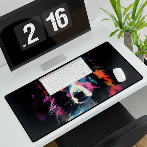 Cute Collie — XL & XXL Desk Mat — 3mm Non-Slip Natural Rubber Base Detail