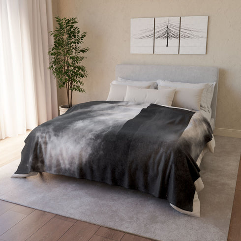 Echoes of Light Around Temple Monolith Plush Fleece Throw Blanket