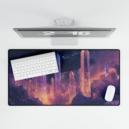 Stardust Crystal Canyon Cosmic Nebula XXL Extended Desk Mat - View 5 | Prints With Passion