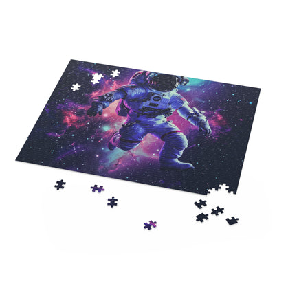 "Explore the cosmos with our Galactic Astronaut jigsaw puzzle - a stellar space adventure!"