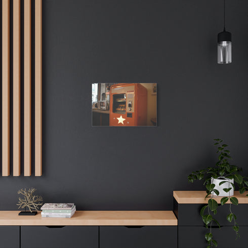 Retro Vending Machine Dispensing Stars — Canvas Wall Art — Product Detail View 5