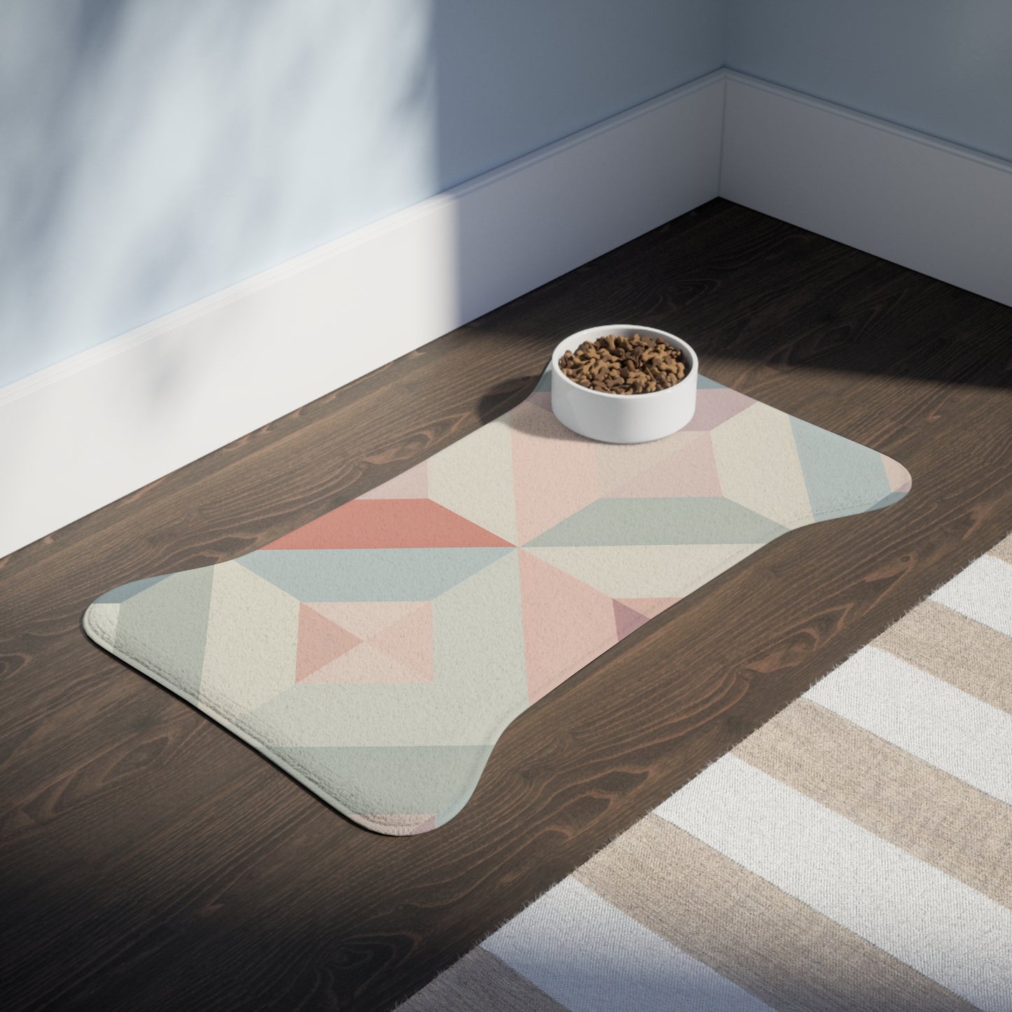 Chic Geometric Pet Feeding Mat