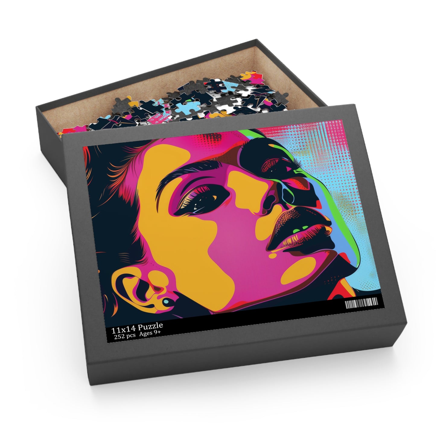 Vibrant Pop Art Portrait Jigsaw Puzzle - Bold colors perfect for art lovers and puzzle enthusiasts