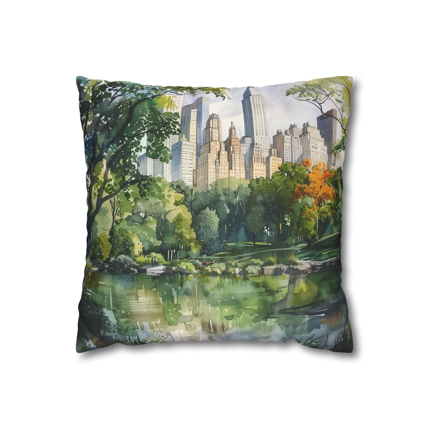 Urban Oasis Watercolor Pillowcase | Pillow Cases | All Over Print, AOP, Bed, Bedding, Home & Living, Indoor, Pillow Case, Pillow Covers, Pillows & Covers, Sublimation | Prints with Passion