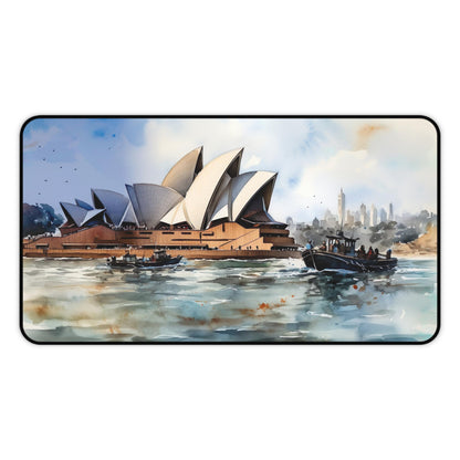 "Sydney Opera House desk mat for music lovers and world travelers"