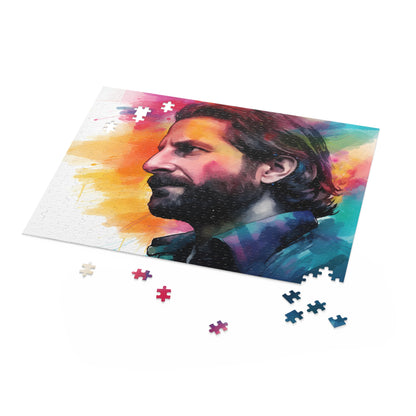 Neon Bradley Cooper Watercolor Puzzle