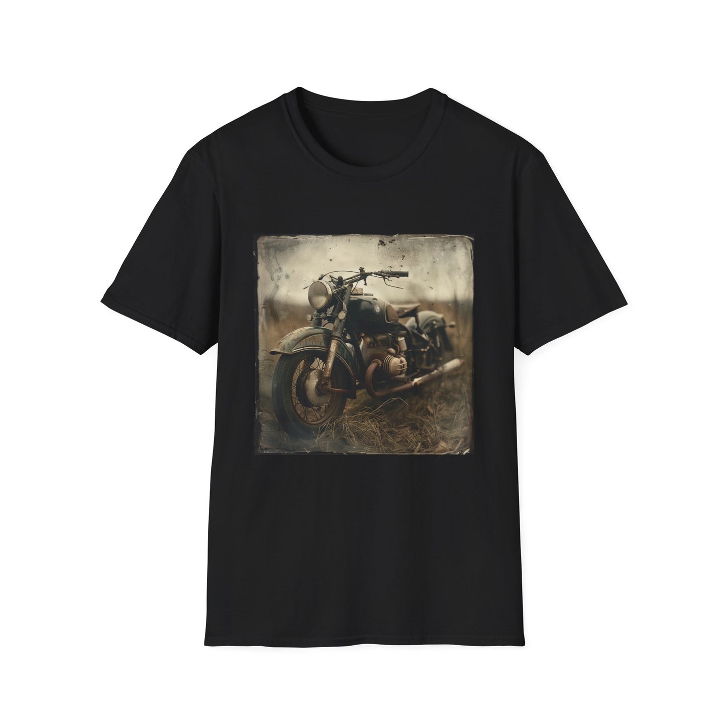 Timeless Ride: Vintage Motorcycle Adventure T-Shirt | T-Shirt | DTG, Men's Clothing, Regular fit, T-Shirts, Unisex, Women's Clothing | Prints with Passion