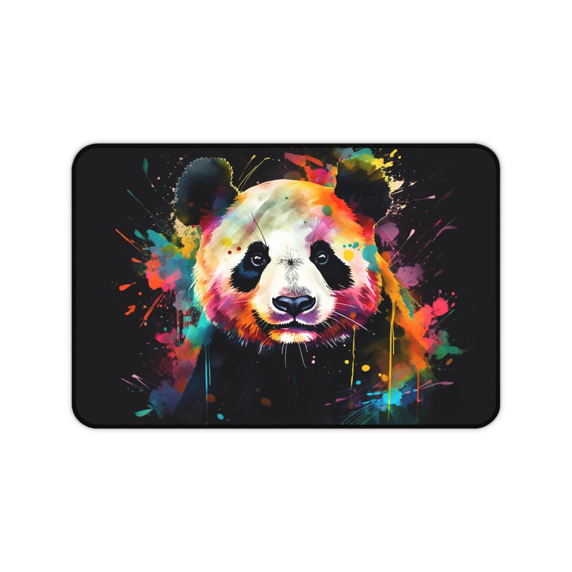 Whimsical Happy Panda Watercolor Desk Mat - Protects desk from scratches and spills, adds cheer to workspace