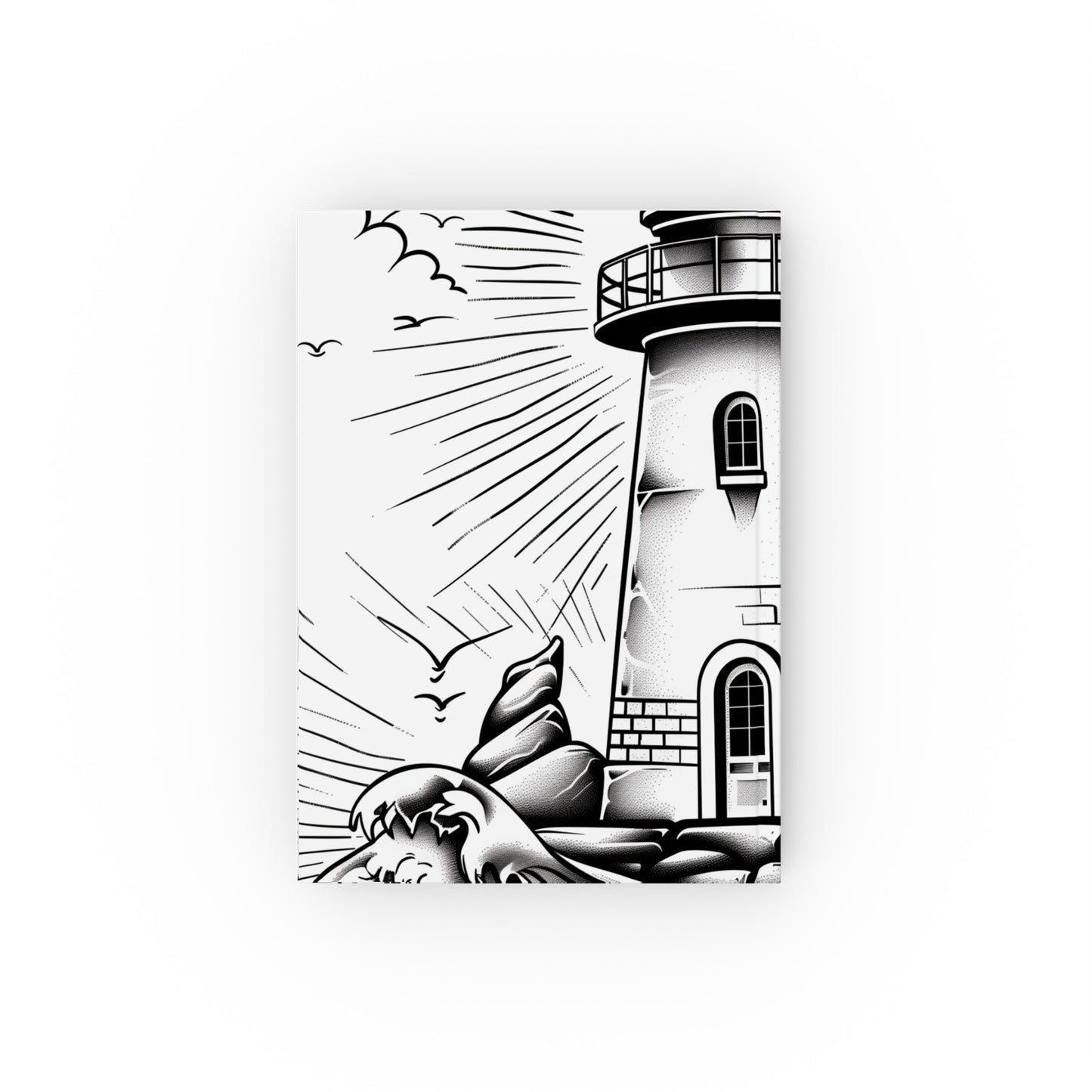 "Seashore Musings: A Lighthouse Journal - Whimsical coastal design for capturing adventures and reflections"