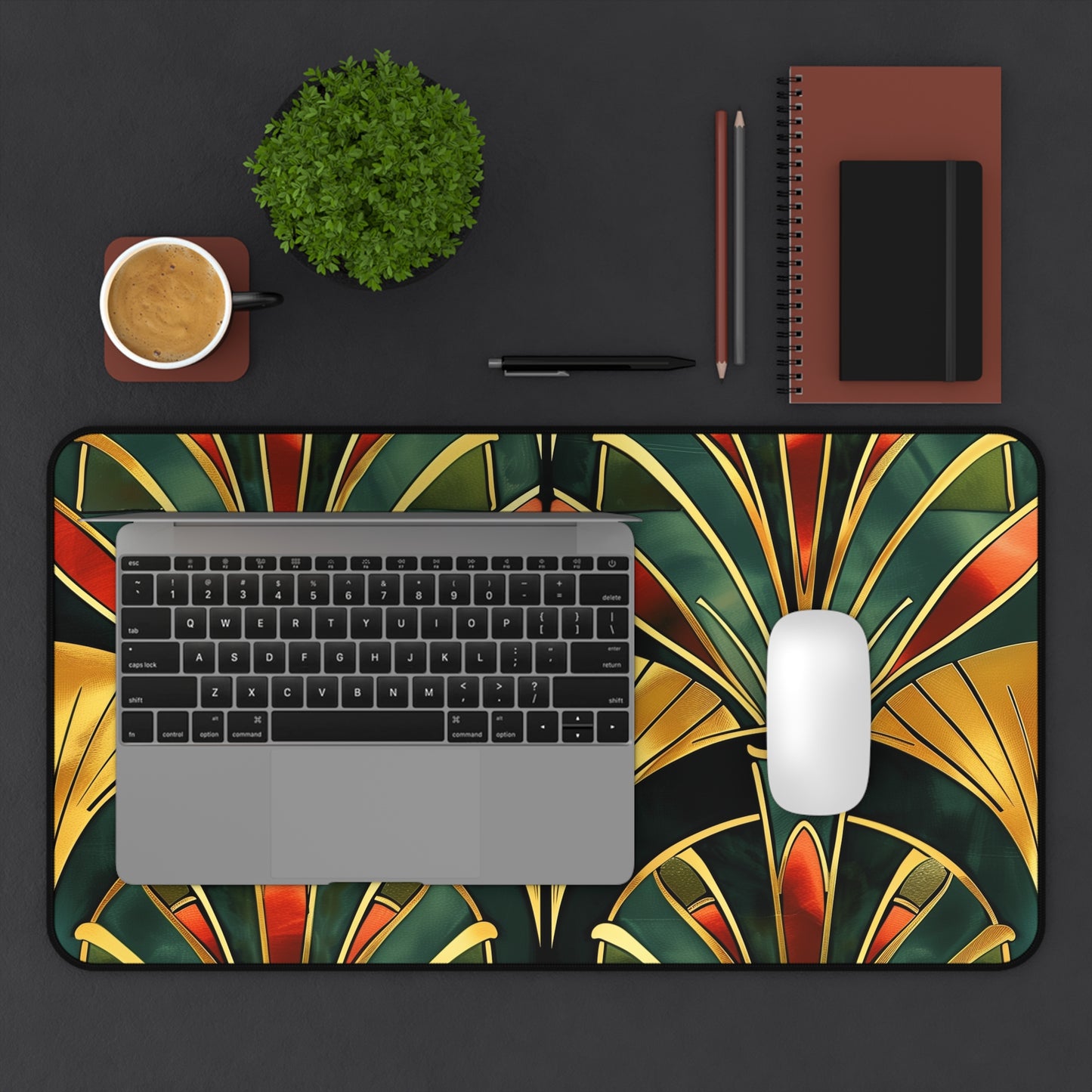 Customizable Neoprene Desk Mat - Anti-Slip Backing, Durable Hemmed Edge - 3 Sizes Available - Upgrade Your Workspace Today!