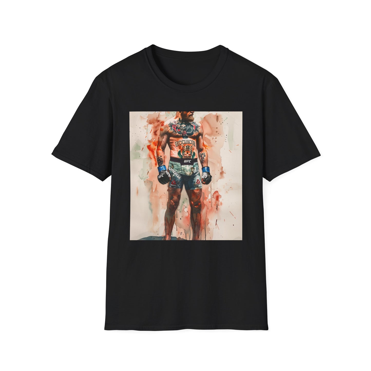 The Notorious in Watercolors: A Brush with Fighting Spirit | T-Shirt | DTG, Hoodies, Men's Clothing, Regular fit, Unisex, Women's Clothing | Prints with Passion