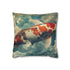 Giant Koi Fish Swimming Through Clouds — 40×40 Cushion Cover — Front 40×40 cm Square Cushion View
