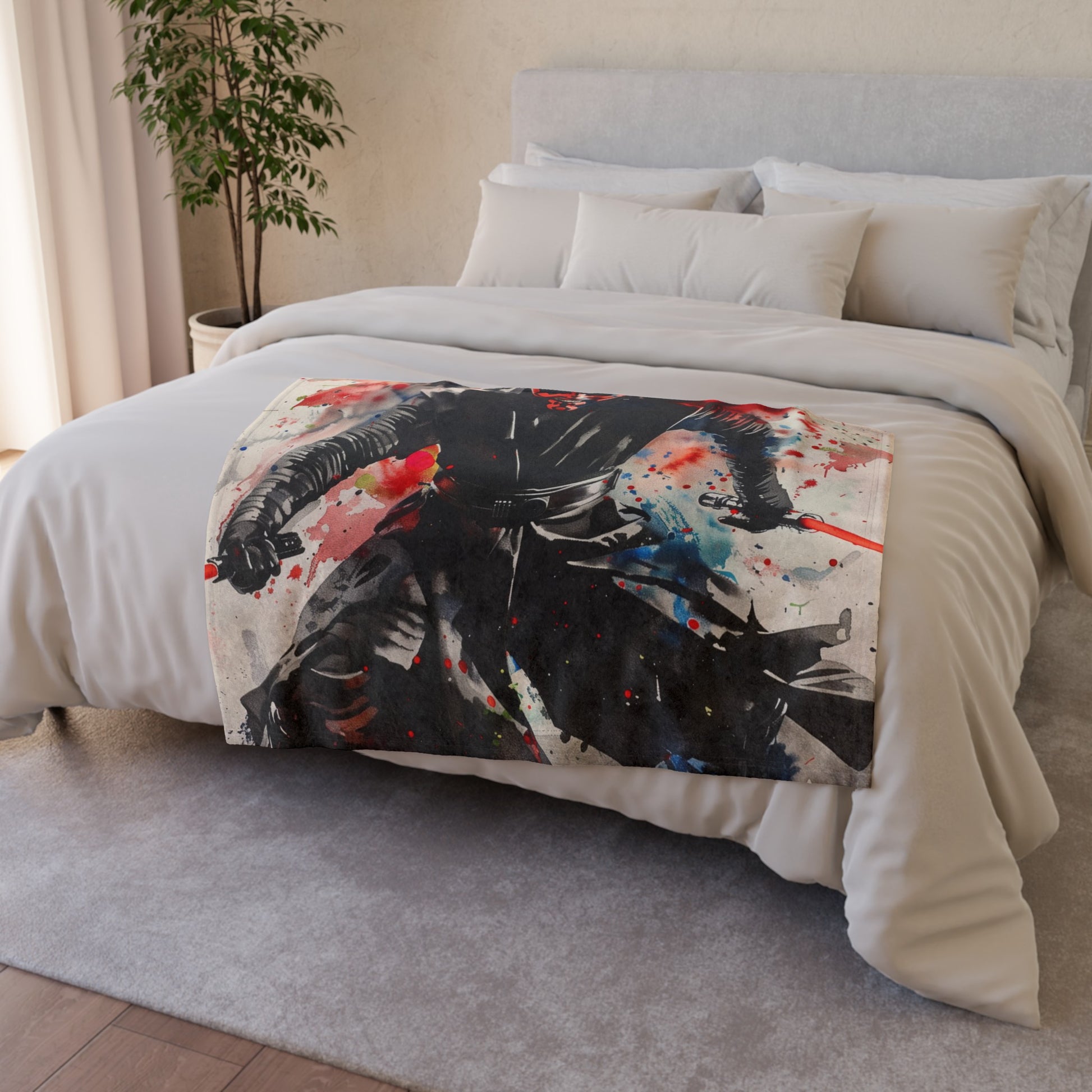 this blanket is sure to impress with its bold design and soft