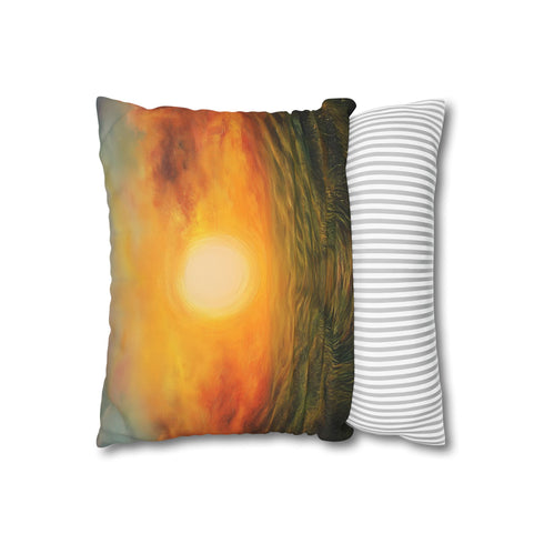 A Sunrise Symbolizing Hope and New Beginnings Double-Sided Square Cushion Cover