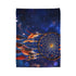Dreamcatcher Suspended in Stars — Plush Fleece Throw Blanket — Folded Plush Blanket Detail