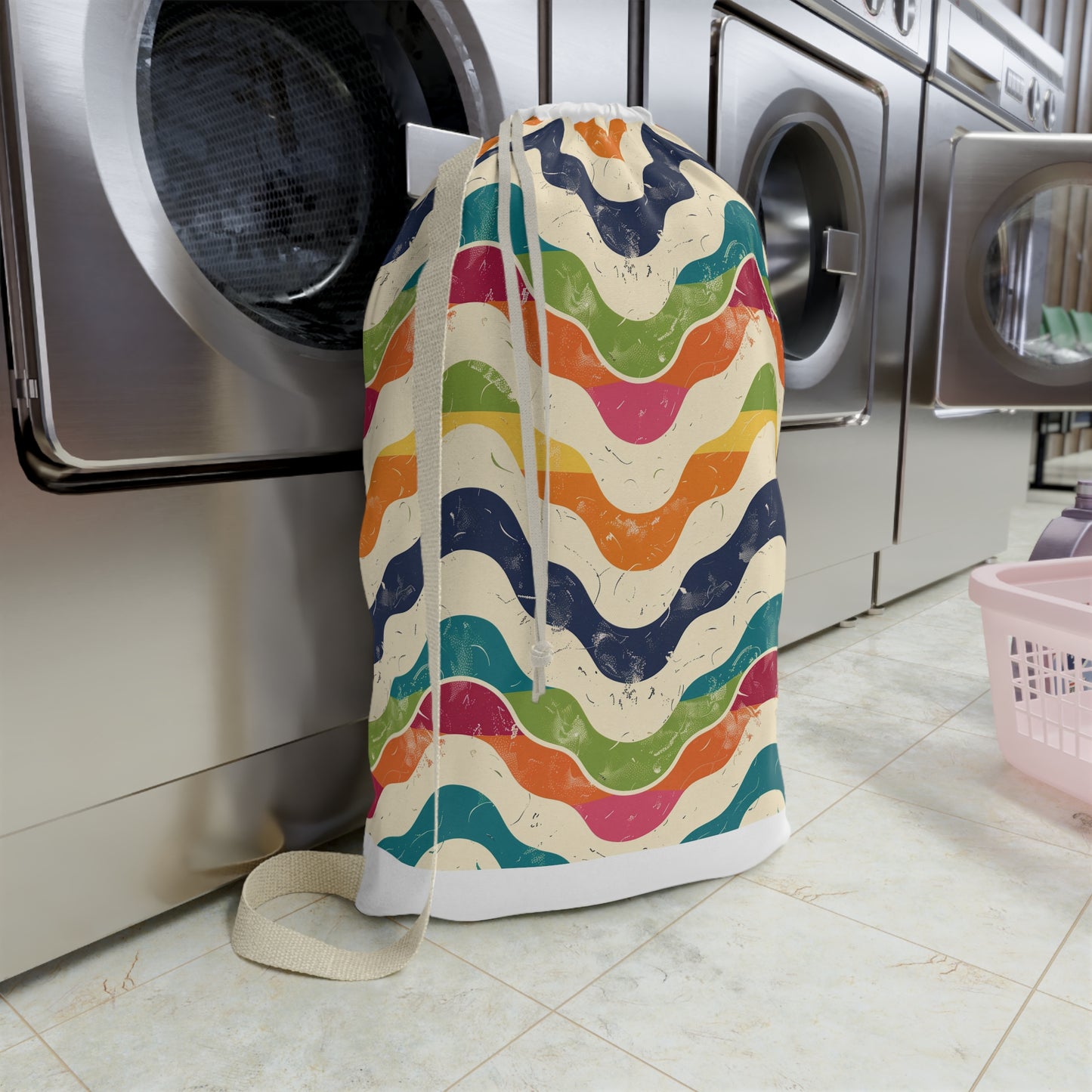 Retro Waves Laundry Bag | Home Decor | Accessories, All Over Print, AOP, Bags, Laundry, Sublimation | Prints with Passion