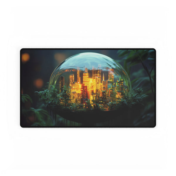City Inside a Glowing Mushroom Cap Gaming XXL Extended Desk Mat