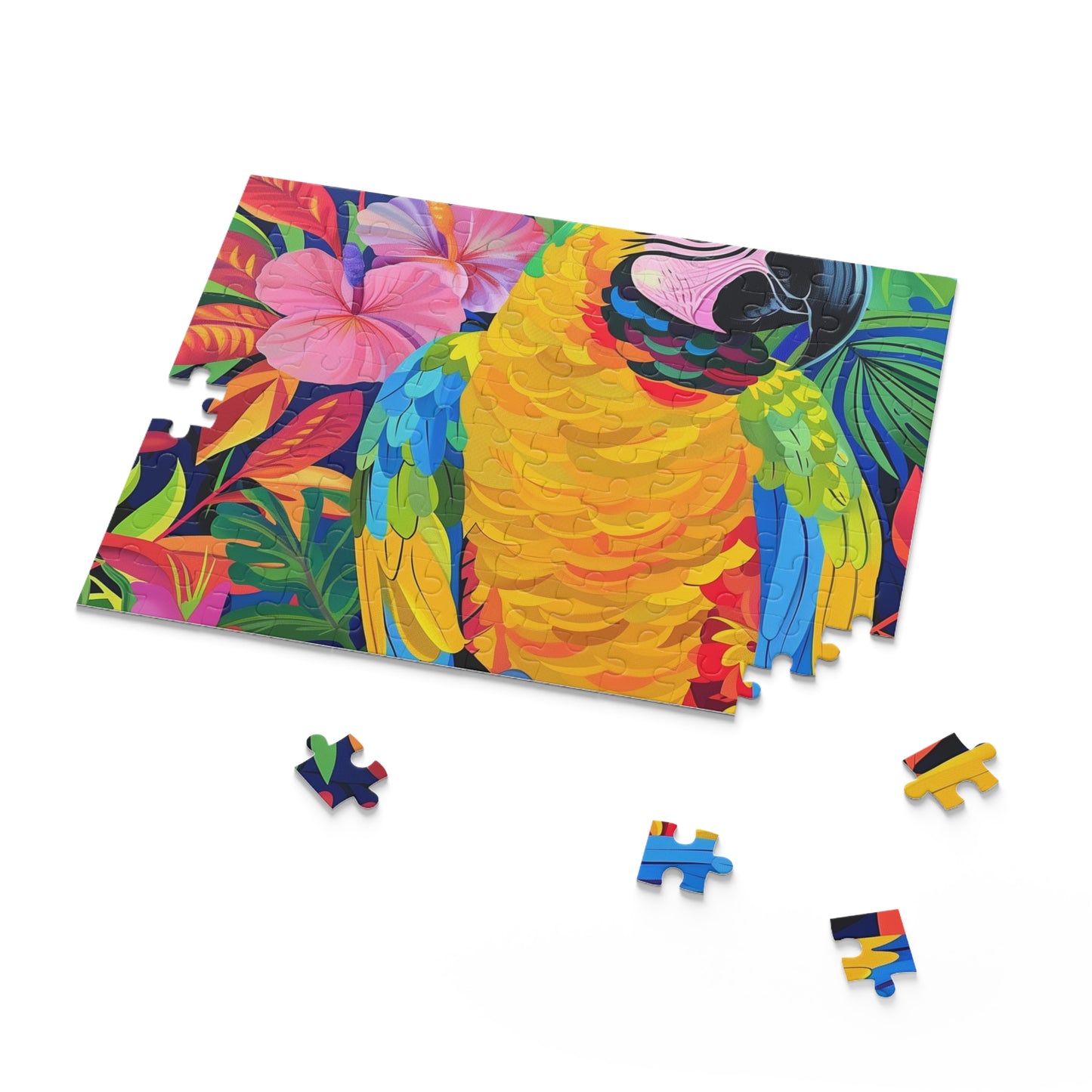 Colorful tropical parrot jigsaw puzzle for bird lovers - vibrant & engaging 500-piece fun!