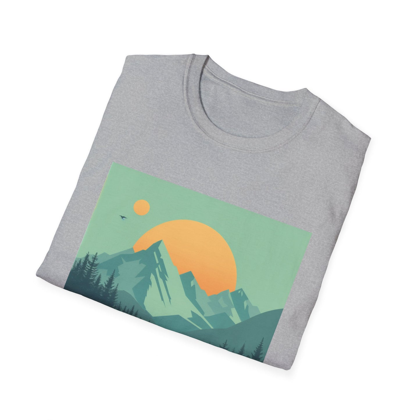 Mountain Majesty: Minimalist Landscape T-shirt