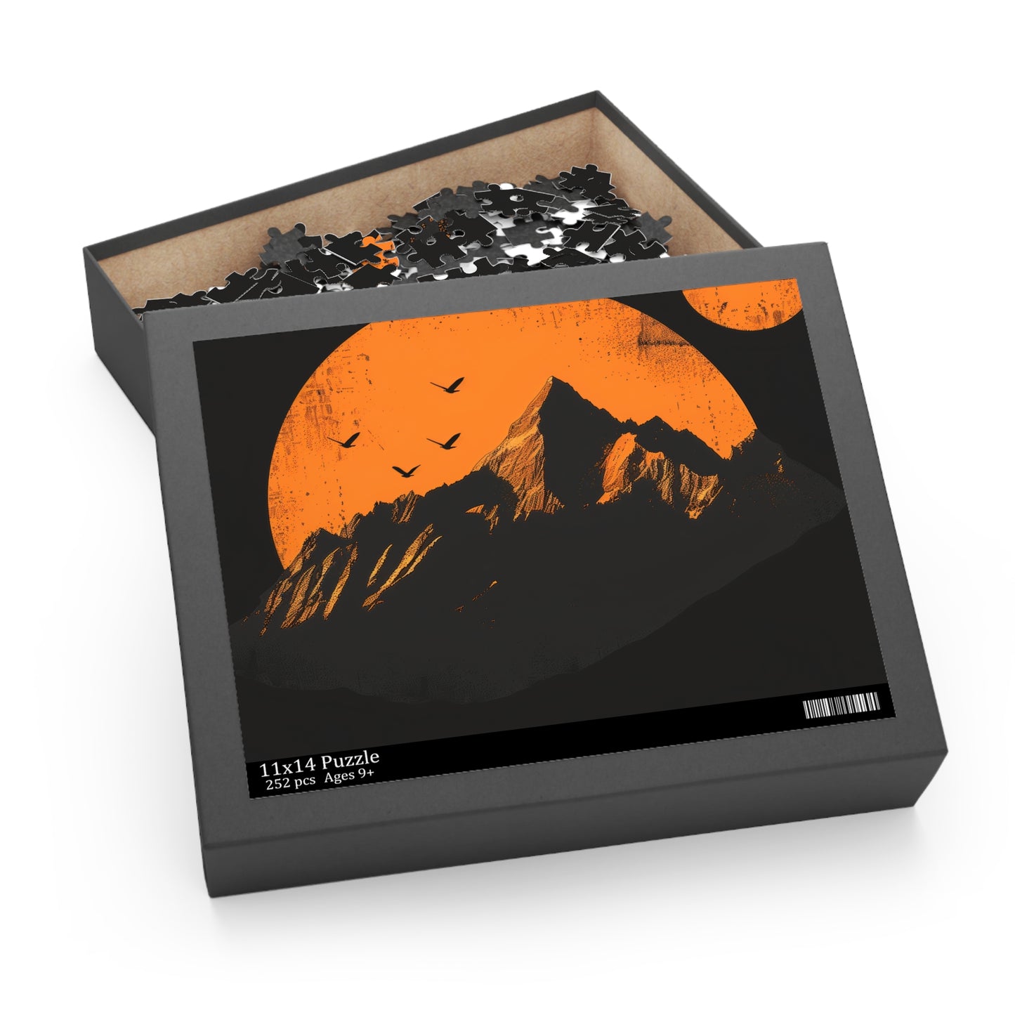 Serene mountain sunrise jigsaw puzzle for relaxation and mindfulness