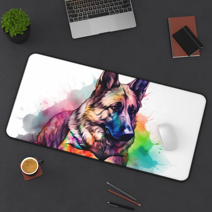 German Shepherd Pup Desk Mat | Desk Mat | Accessories, Back-to-School, Desk, Fall Bestsellers, Home & Living, Mouse pad, Mouse Pads, Mousepad, Seasonal Picks, Stationery, TikTok | Prints with Passion