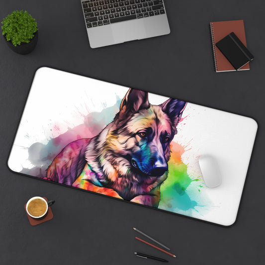 German Shepherd Pup Desk Mat | Desk Mat | Accessories, Back-to-School, Desk, Fall Bestsellers, Home & Living, Mouse pad, Mouse Pads, Mousepad, Seasonal Picks, Stationery, TikTok | Prints with Passion