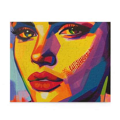 Pop Art Portrait Puzzle - Vibrant and Eye-Catching Jigsaw with Bold Colors and Modern Art Theme