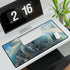 Glass City Hovering Above Earth — XL & XXL Desk Mat — 3mm Non-Slip Natural Rubber Base Detail