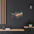 Giant Eye above a Burning City Stretched Canvas Wall Art