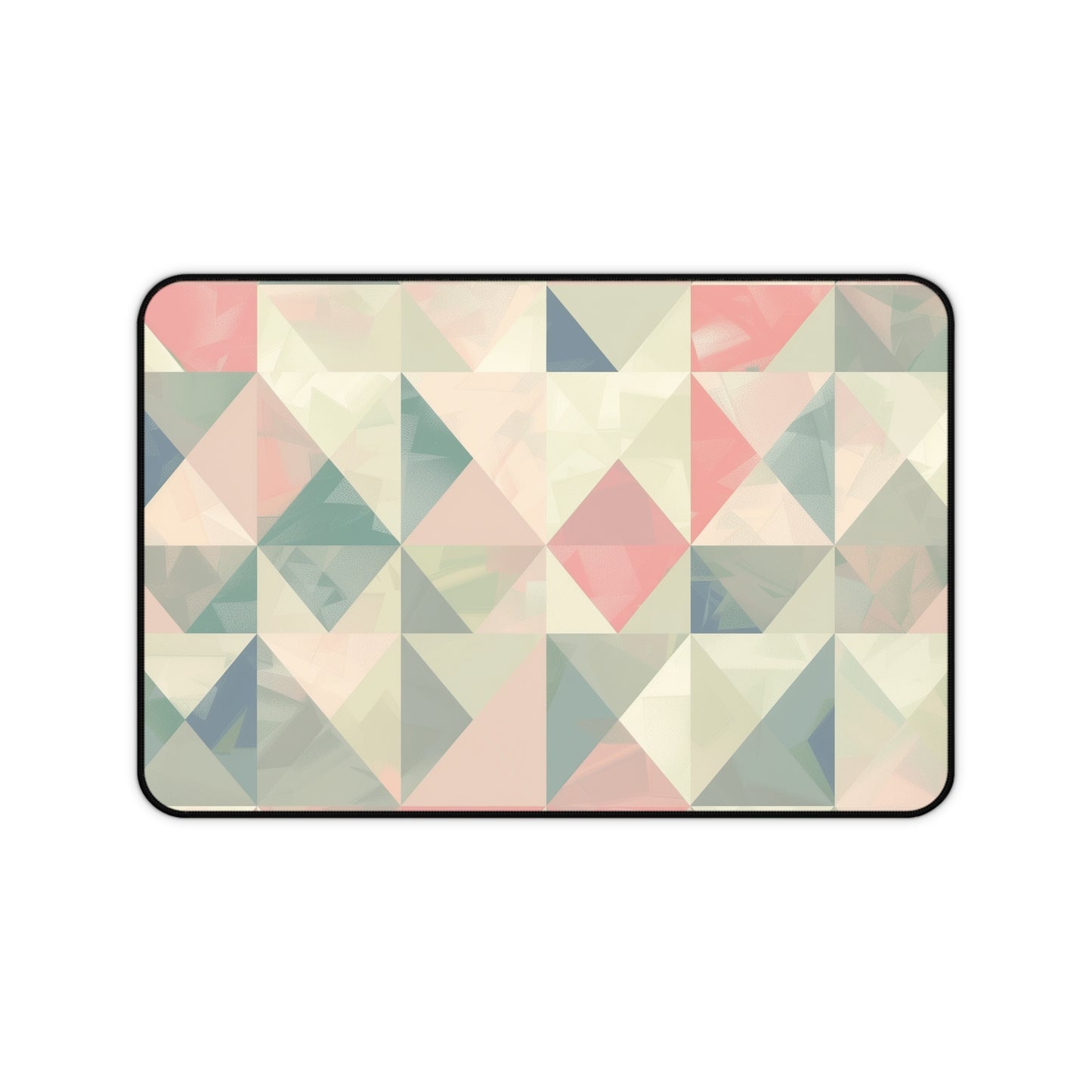 "Pastel Geometrics Desk Mat - Stylish seamless pattern for modern workspace ambiance"