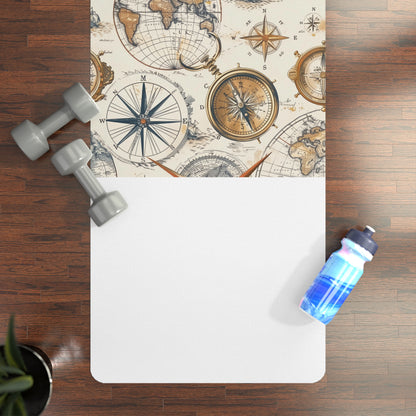 Vintage Maps Yoga Mat: Wanderlust-inspired