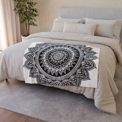 Discover inner peace with our Serene Mandala Blanket. Featuring a beautiful mandala pattern