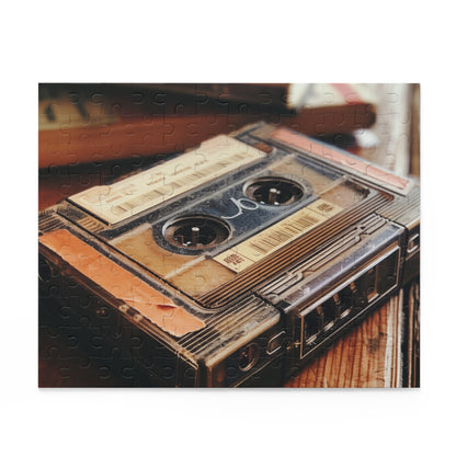 "Retro Cassette Tape Puzzle for Music Lovers - Vibrant colors and intricate details"