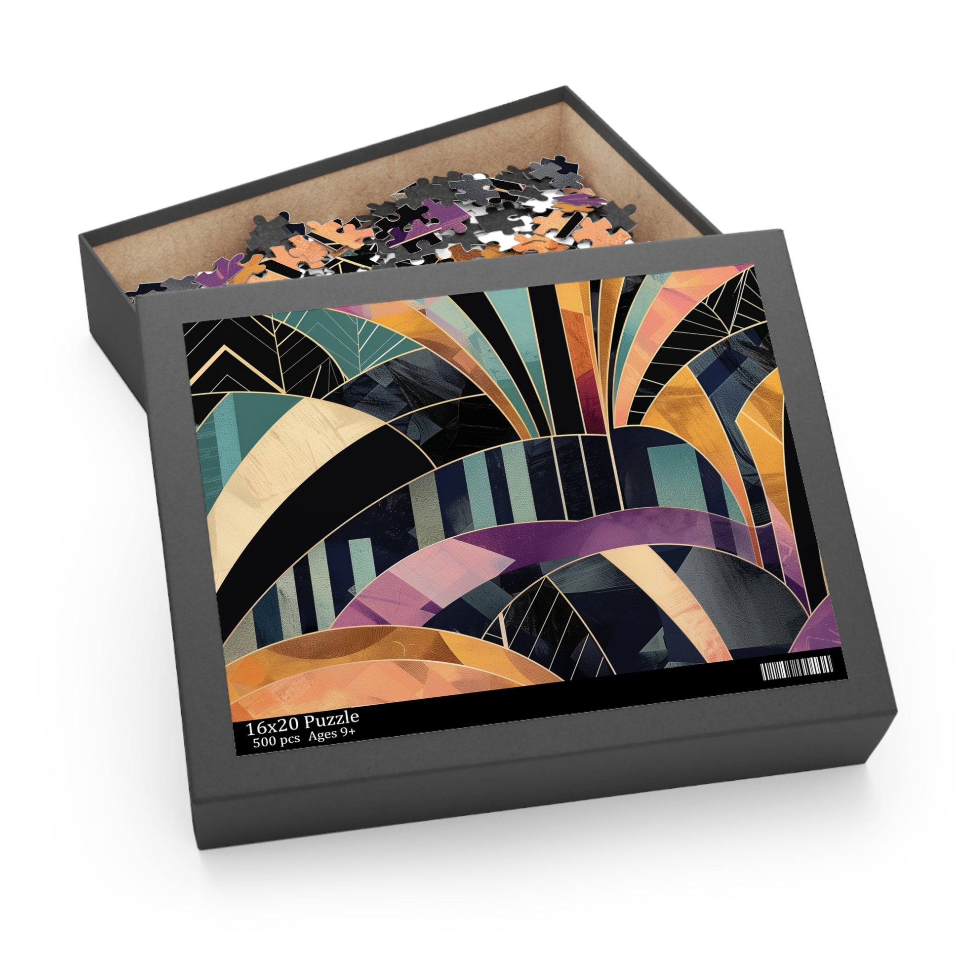 Vibrant abstract art deco puzzle with stunning patterns and bold colors. Perfect for art lovers and puzzle enthusiasts - Abstract Deco Puzzle Collection.