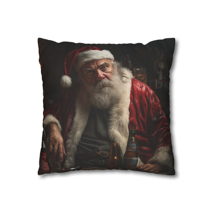 "Bad Santa's Lair Pillowcase - Cozy and Stylish Holiday Decor for Naughty Humor Enthusiasts"