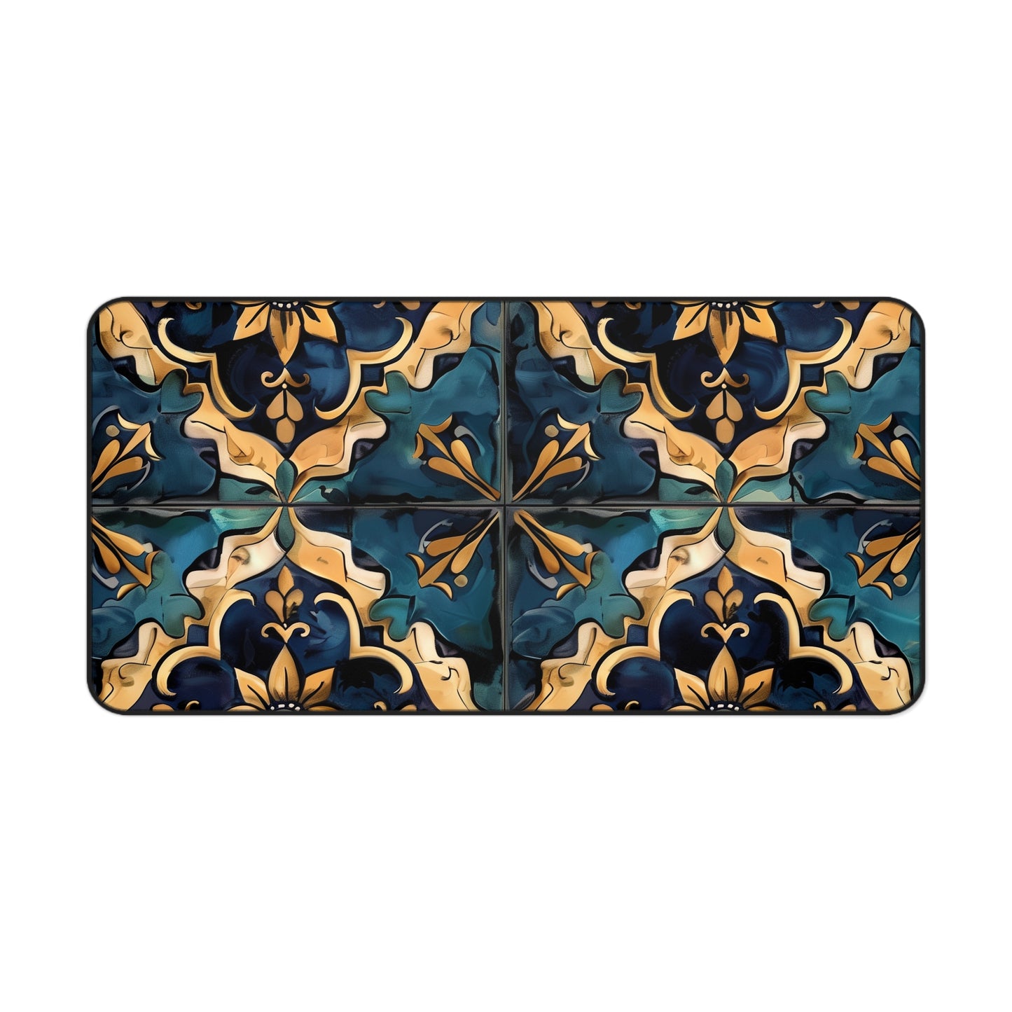 Artisan Tiles Desk Mat - Elevate your workspace with elegant patterned desk mat for office decor transformation.