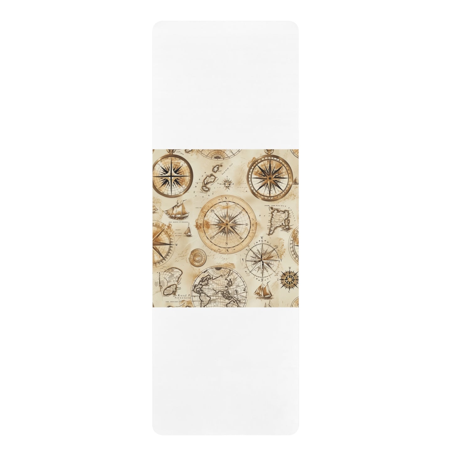 Explore Your Practice: Vintage Map Yoga Mat | Home Decor | Home & Living, Mother's Day, Rugs & Mats, Sports, Spring Essentials, Sublimation, Summer Picks, TikTok | Prints with Passion