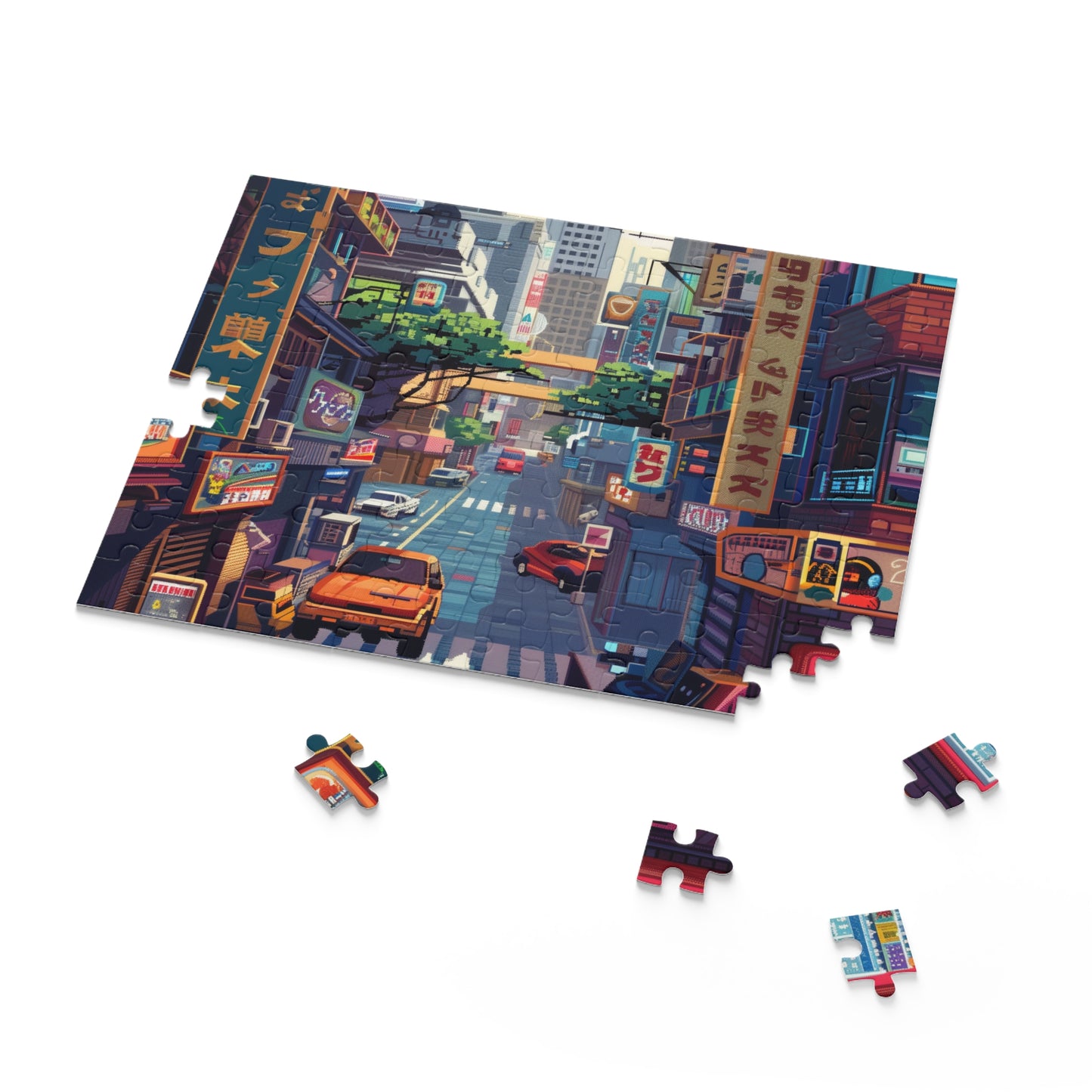 Pixelated 80s Game Jigsaw Puzzle - Nostalgic arcade characters and scenes for endless entertainment