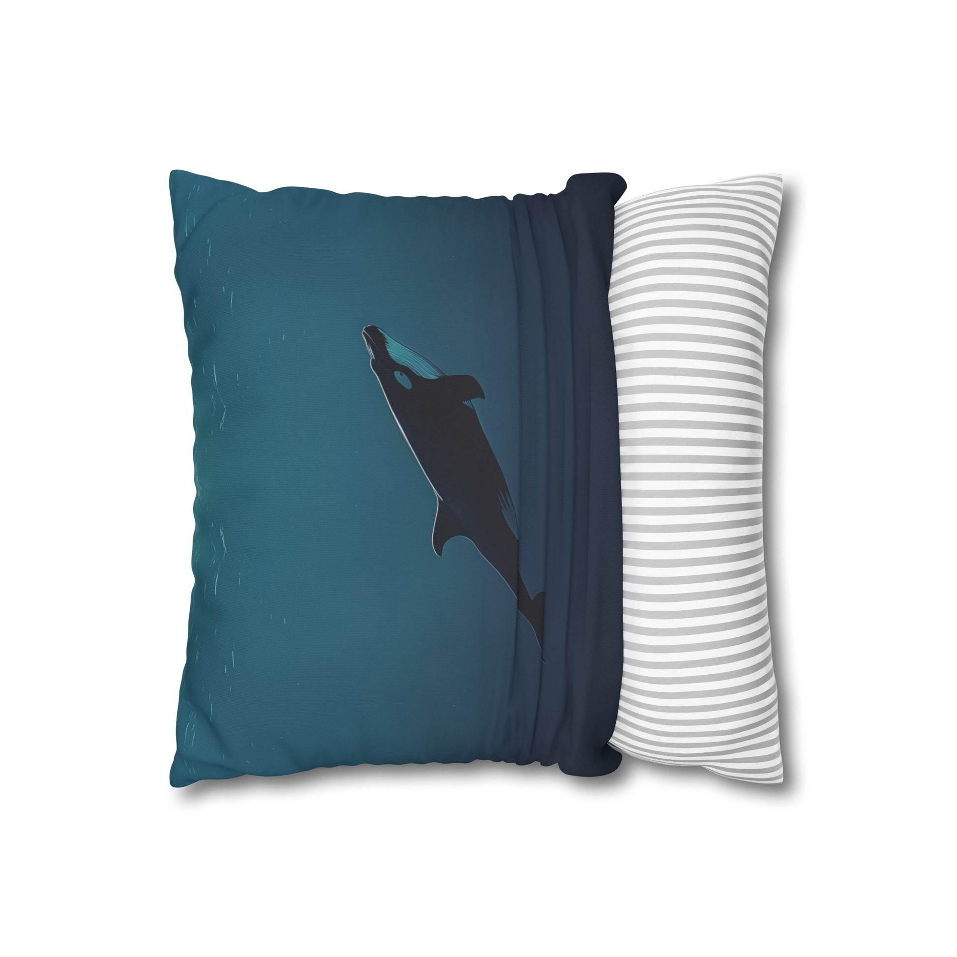 "Deep Sea Dreams Whale Pillowcase: Dive into tranquility with this high-quality and stylish design, perfect for all seasons. Makes a great gift!"