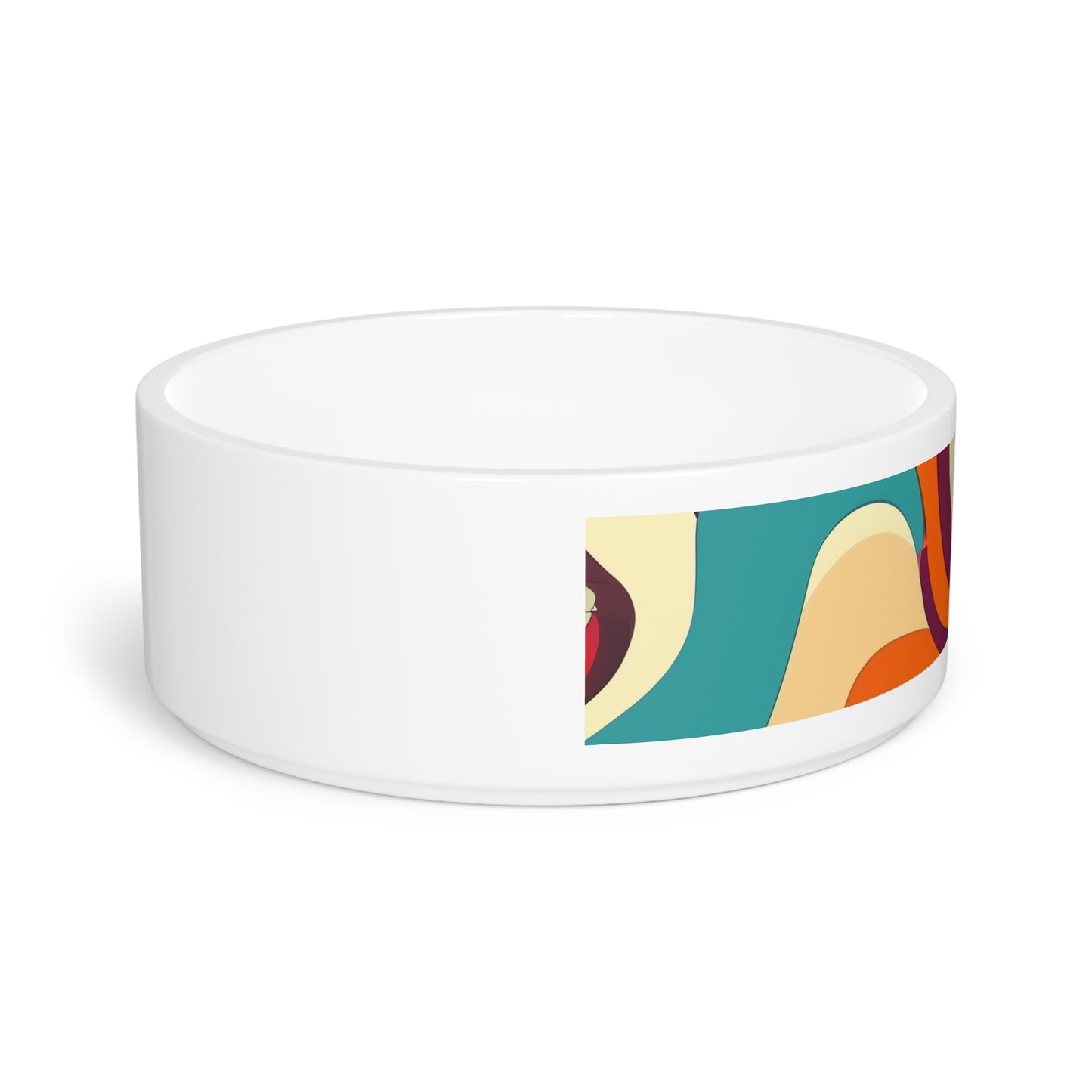 Retro Waves Pet Bowl: Vibrant Colors for Stylish Pets