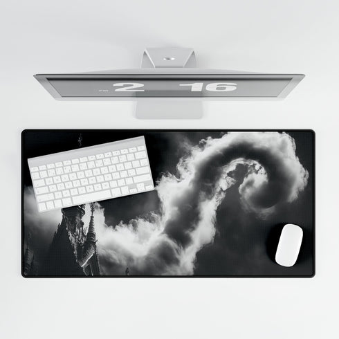 Cloud Serpent Winding Between Spires — XL & XXL Desk Mat — Product Detail View 5