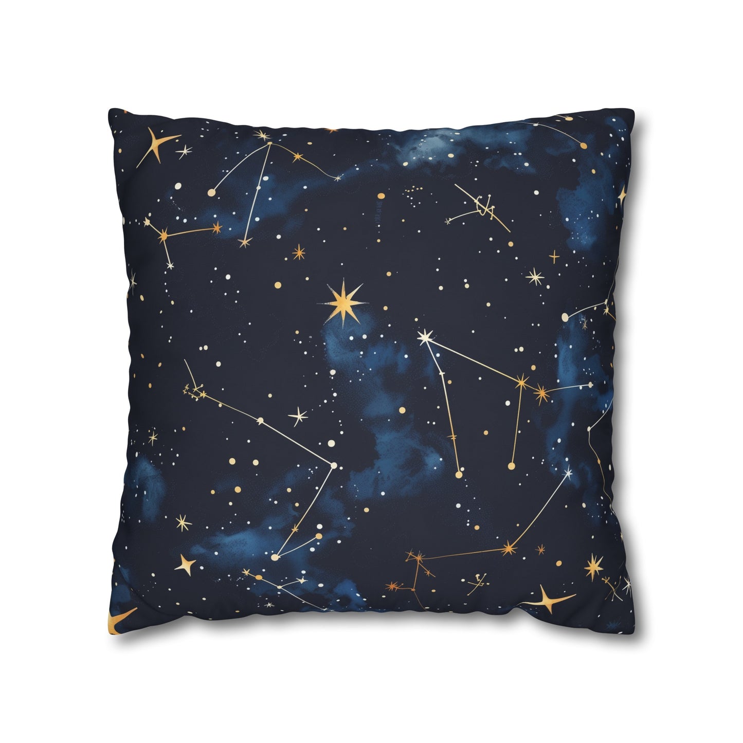 "Starry Night Constellation Stars Pillowcase - Dreamy galaxy design for celestial bedroom decor"