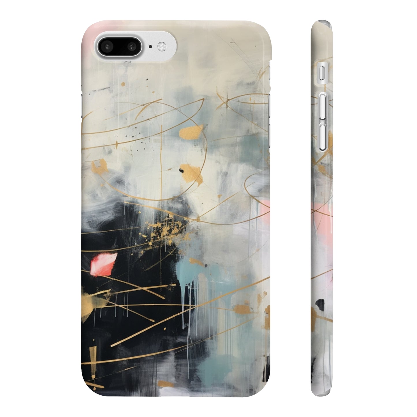 Mint & Gold: Abstract Acrylic Phone Case