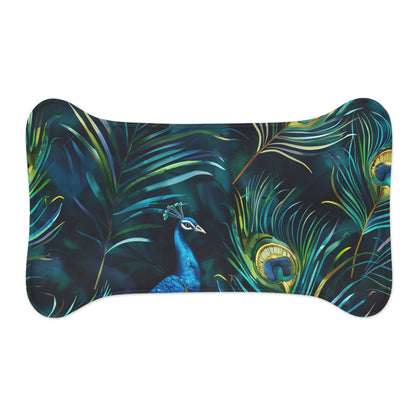 Vibrant Blue Peacock Feast Mat