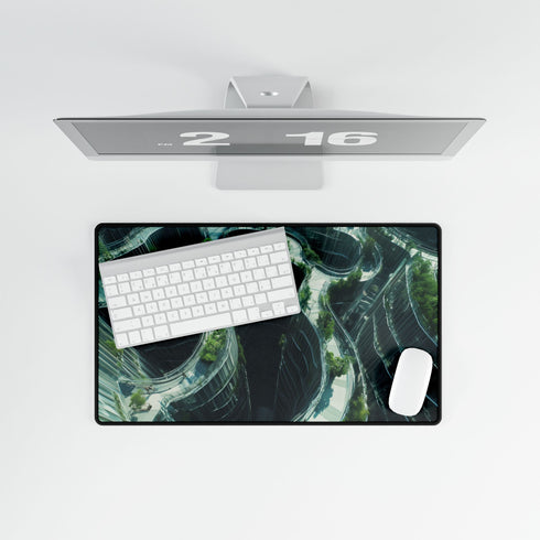 Glass Maze Growing Through Skyscrapers — XL & XXL Desk Mat — Product Detail View 8