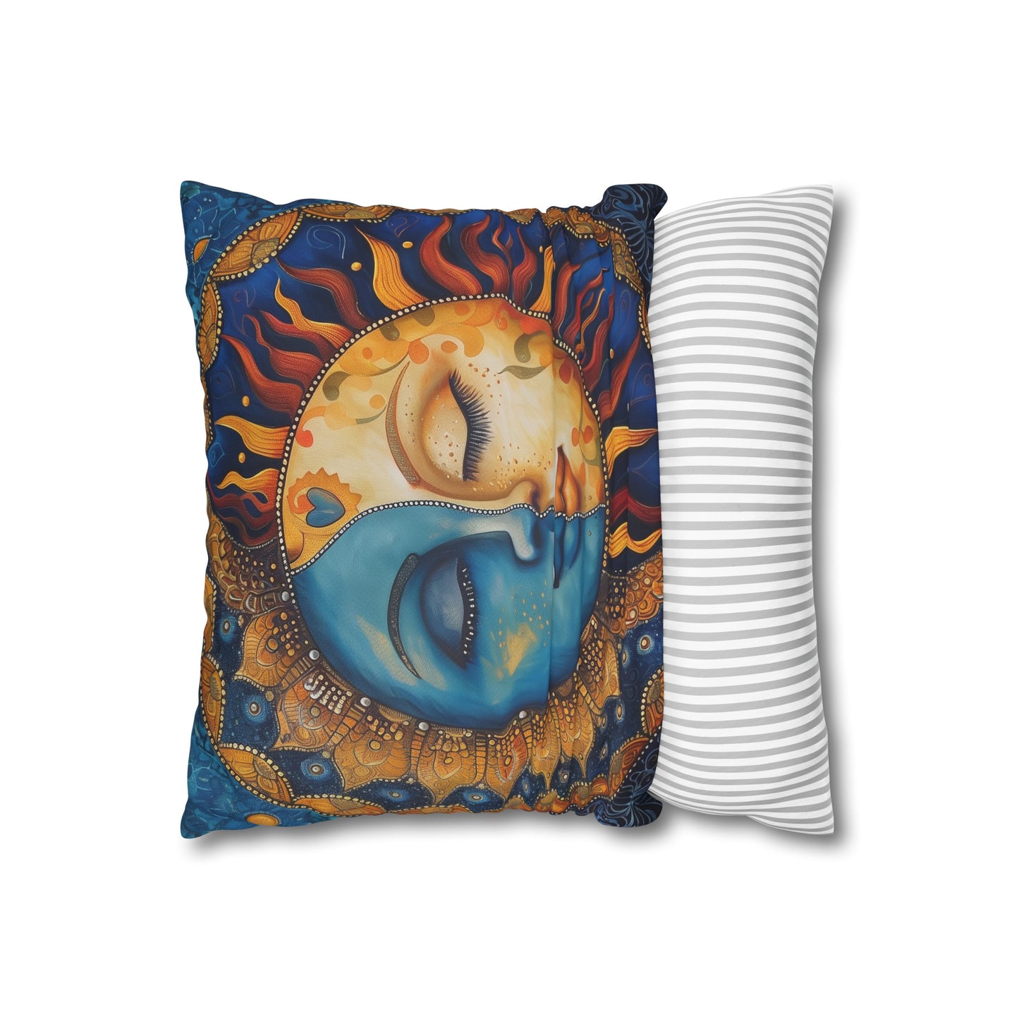 "Sun & Moon Mandala Pillowcase - Celestial Balance Design, High-Quality Material, Perfect for All Seasons, Great Gift | Prints with Passion"