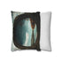 Mirror Reflecting a Different Universe — 40×40 Cushion Cover — Sofa & Living Room Lifestyle View